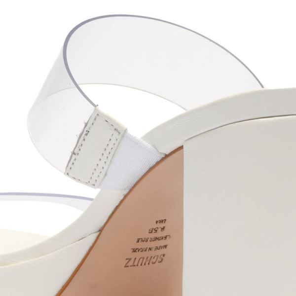 Schutz | Women's Ariella Platform Vinyl Sandal-White