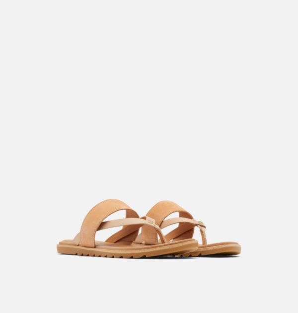 Sorel Shoes Women's Ella II Easy Flip Sandal-Honest Beige Gum 2