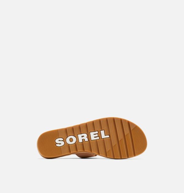 Sorel Shoes Women's Ella II Easy Flip Sandal-Honest Beige Gum 2