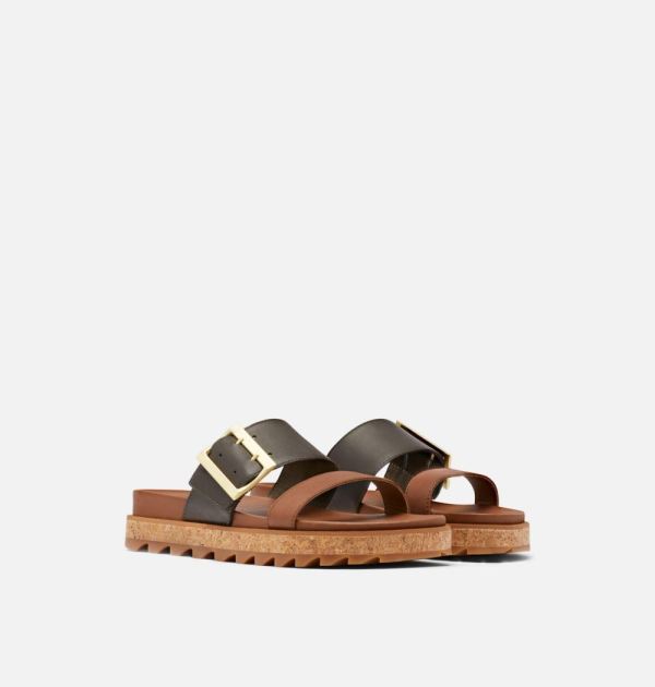 Sorel Shoes Women's Roaming Buckle Slide Sandal-Velvet Tan