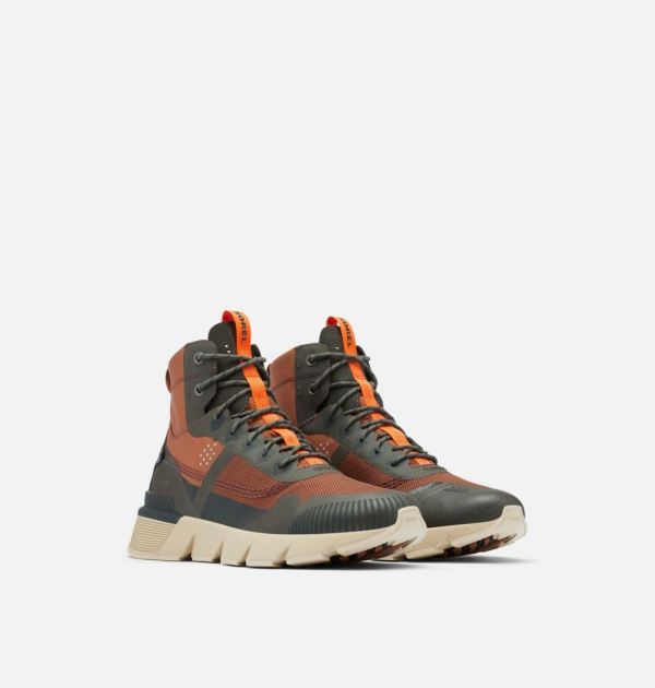 Sorel Shoes Men's Kinetic Rush Mid Sneaker-Dark Amber Buffalo