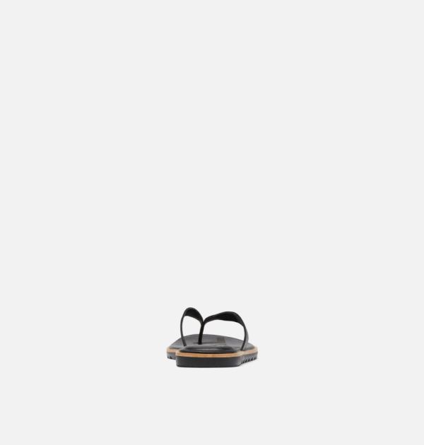 Sorel Shoes Womens Ella II Flip Sandal-Black Sea Salt