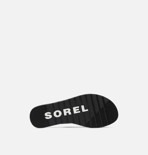 Sorel Shoes Womens Ella II Flip Sandal-Black Sea Salt