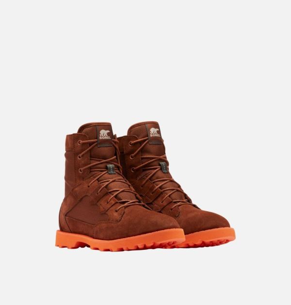 Sorel Shoes Men's Caribou OTM Boot-Dark Amber Spark Orange