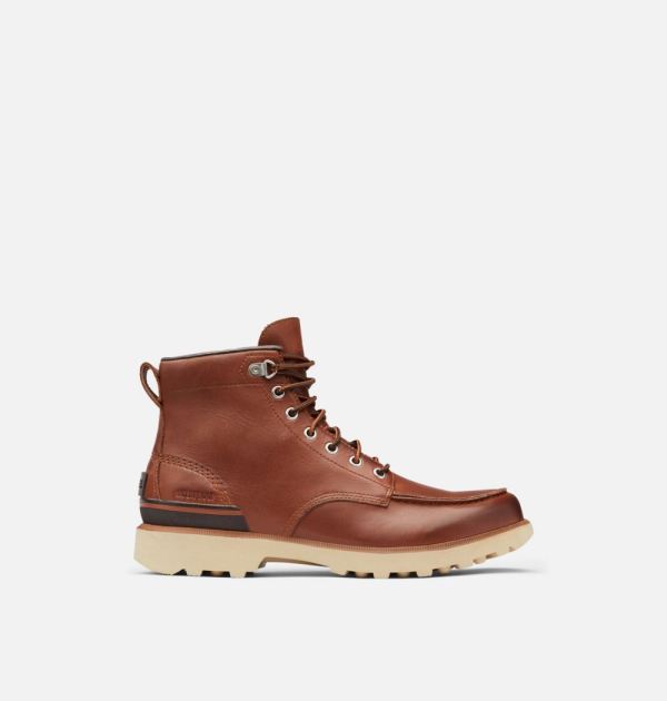 Sorel Shoes Men's Caribou Moc Boot-Dark Caramel Oatmeal