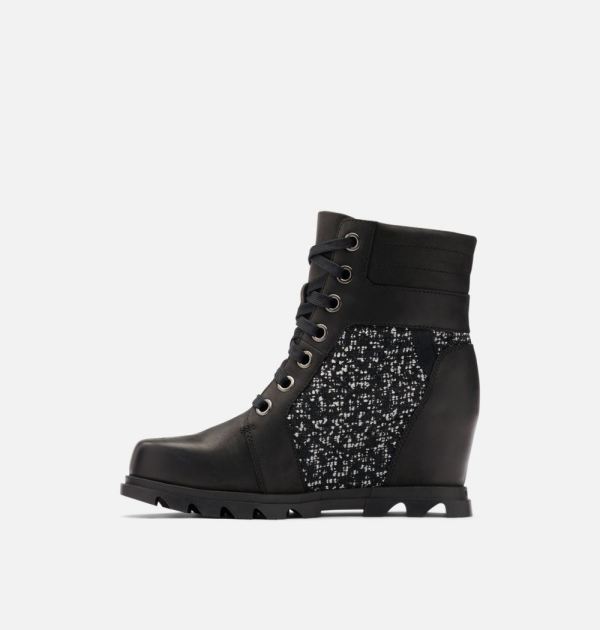 Sorel Shoes Women's Joan Of Arctic Wedge III Lexie Bootie-Black Sea Salt