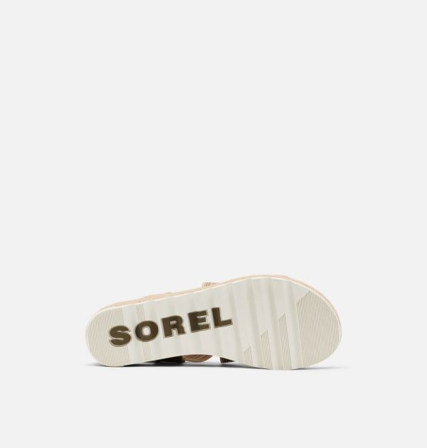 Sorel Shoes Women's Cameron Flatform Slingback Wedge Sandal-Velvet Tan