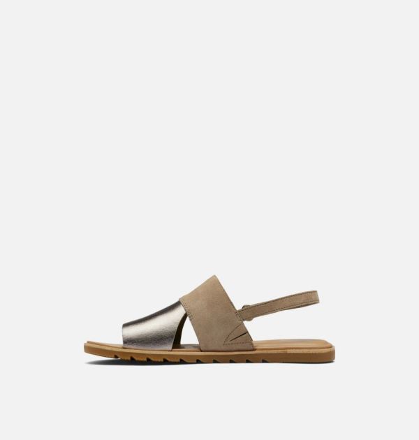 Sorel Shoes Women's Ella II Slingback Sandal-Ash Brown Chalk