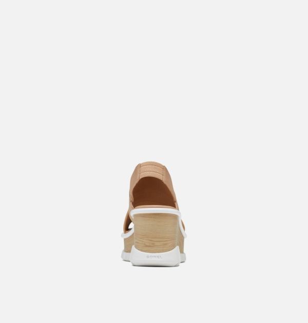 Sorel Shoes Women's Joanie III Slingback Wedge Sandal-Honest Beige White