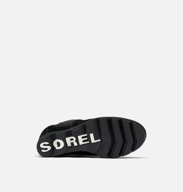 Sorel Shoes Women's Joan Of Arctic Wedge II Chelsea Bootie -Black Sea Salt