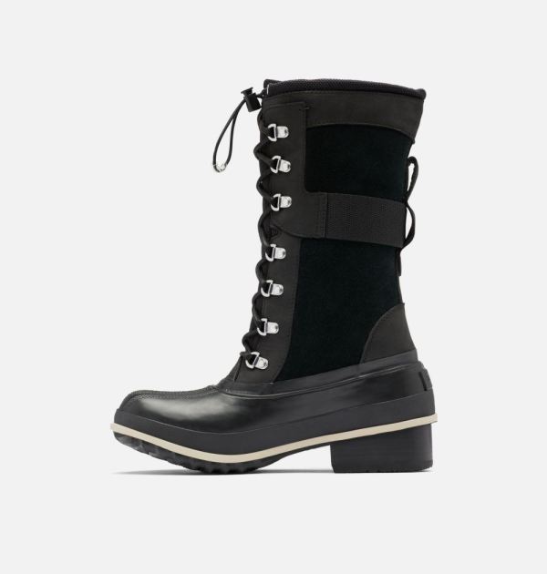 Sorel Shoes Women's Slimpack III Tall Duck Boot-Black Ancient Fossil