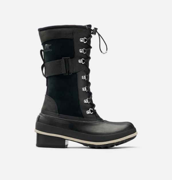 Sorel Shoes Women's Slimpack III Tall Duck Boot-Black Ancient Fossil