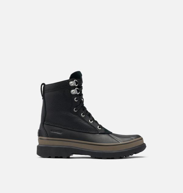 Sorel Shoes Men's Caribou Storm Boot-Black Mud
