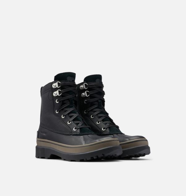 Sorel Shoes Men's Caribou Storm Boot-Black Mud