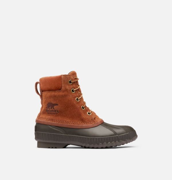 Sorel Shoes Mens Cheyanne II Lace Duck Boot-Dark Amber Cordovan