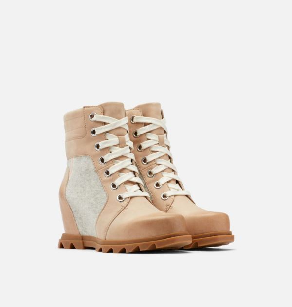 Sorel Shoes Women's Joan Of Arctic Wedge III Lexie Bootie-Natural Tan Gum 2