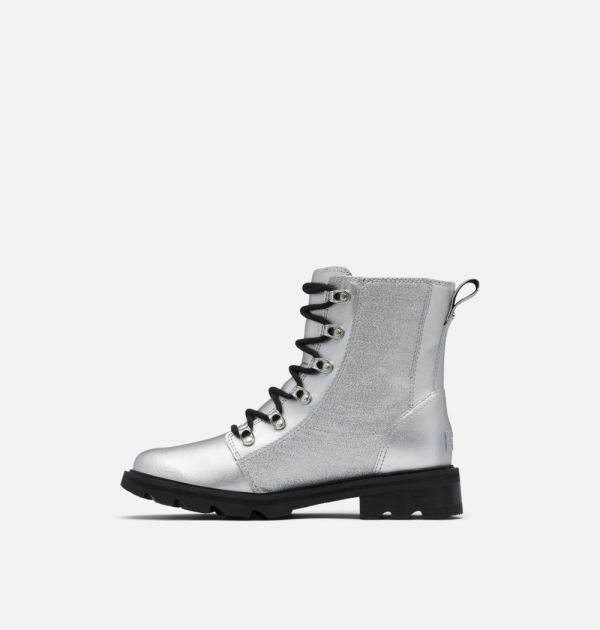 Sorel Shoes Women's Lennox Lace Boot-Pure Silver Black