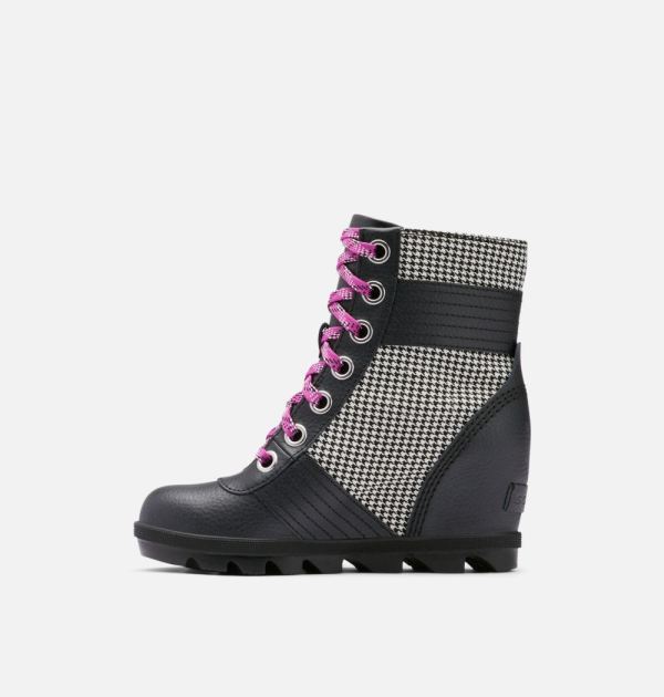 Sorel Shoes Youth Lexie Wedge Boot-Black Bright Lavender