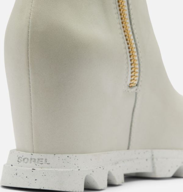 Sorel Shoes Women's Joan Of Arctic Wedge III Zip ECO Bootie-Natural Sea Salt