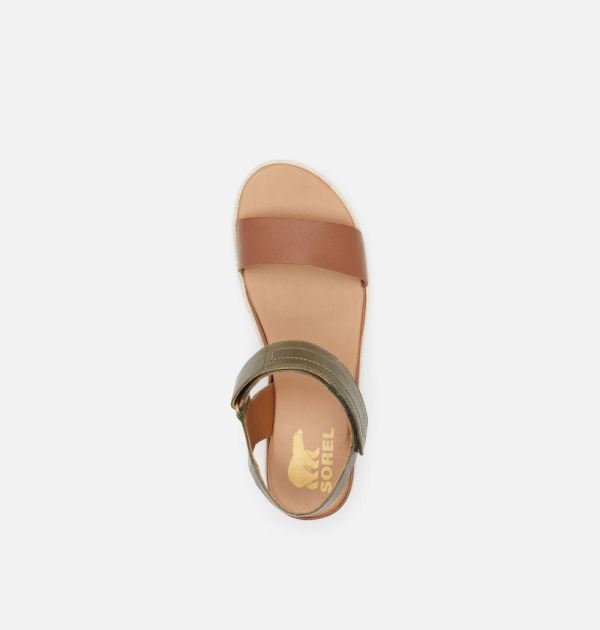 Sorel Shoes Women's Cameron Flatform Wedge Sandal-Velvet Tan