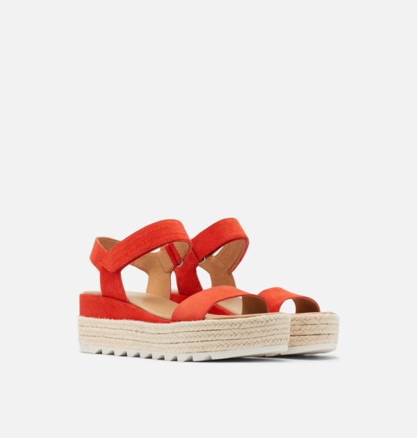 Sorel Shoes Women's Cameron Flatform Wedge Sandal-Signal Red