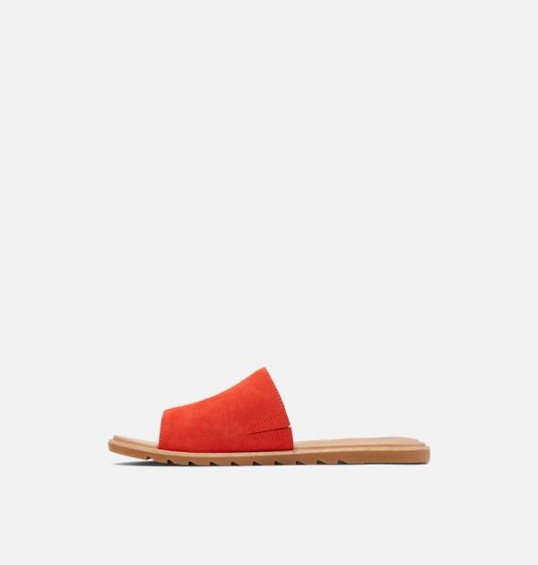 Sorel Shoes Womens Ella II Block Slide-Signal Red