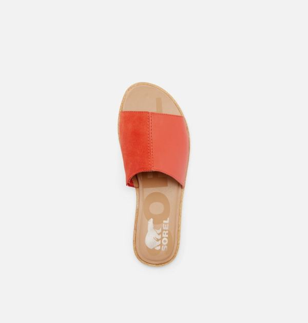 Sorel Shoes Womens Ella II Block Slide-Signal Red