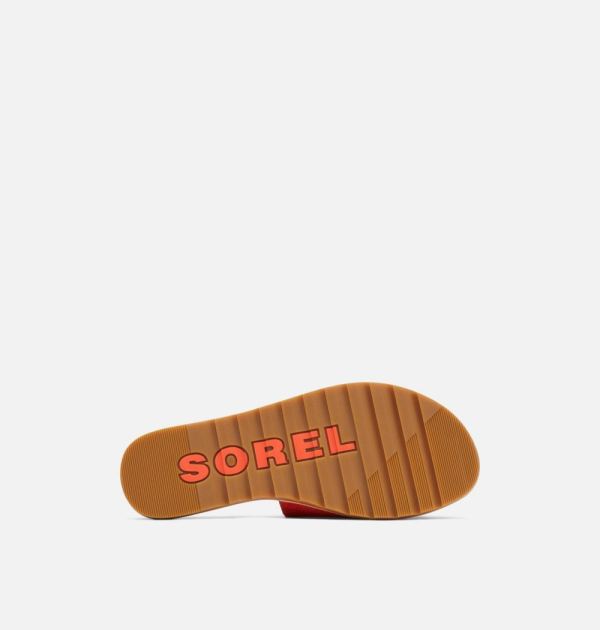 Sorel Shoes Womens Ella II Block Slide-Signal Red