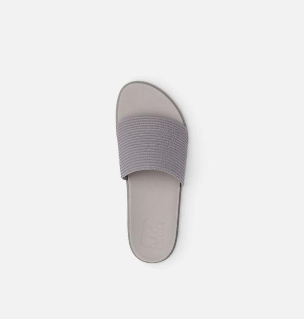 Sorel Shoes Women's Roaming Easy Slide Sandal-Chrome Grey Sea Salt