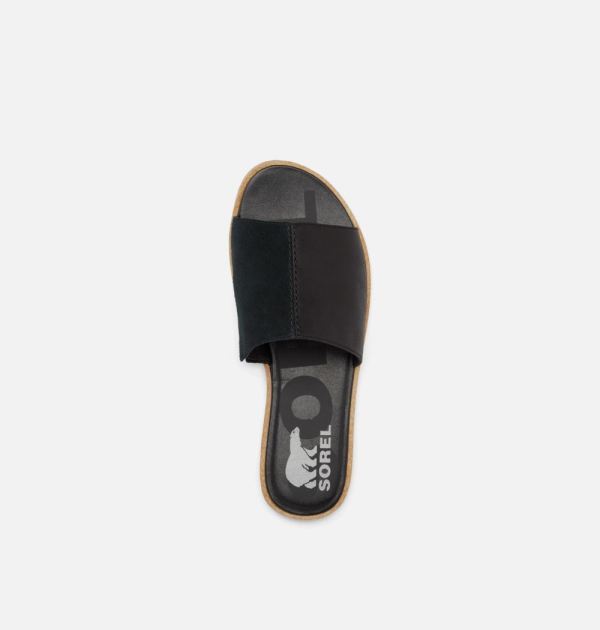 Sorel Shoes Womens Ella II Block Slide-Black