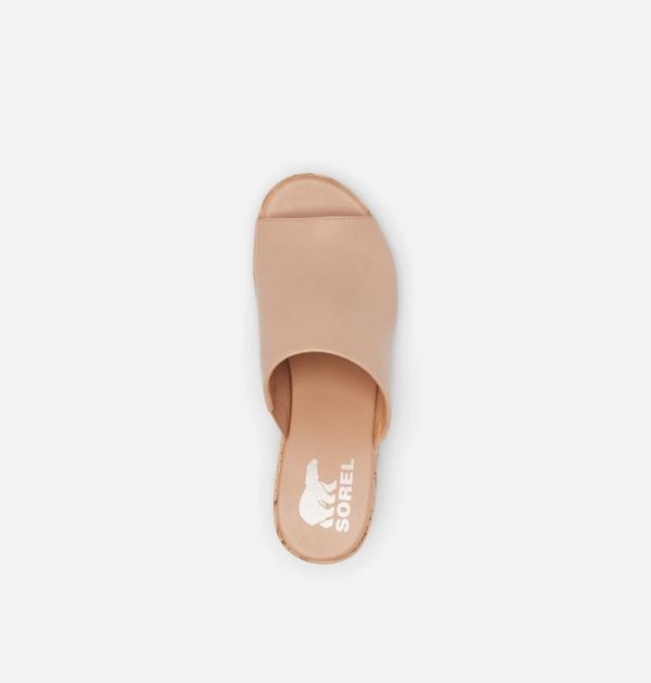 Sorel Shoes Women's Cameron Wedge Mule Sandal-Honest Beige Sea Salt