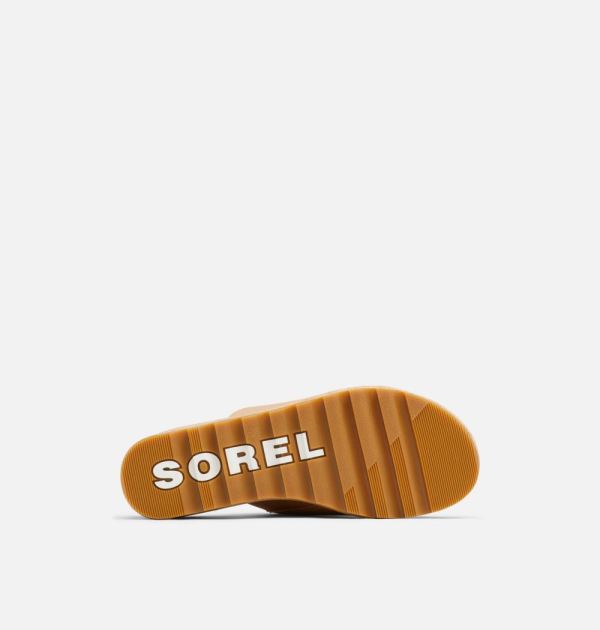 Sorel Shoes Women's Cameron Wedge Mule Sandal-Honest Beige Sea Salt