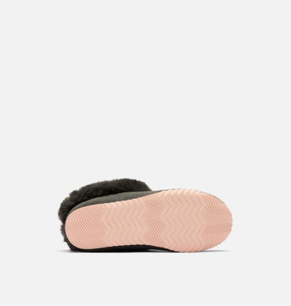 Sorel Shoes Women's Sorel Shoes Go - Coffee Run Slipper-Dark Moss Peach Blossom