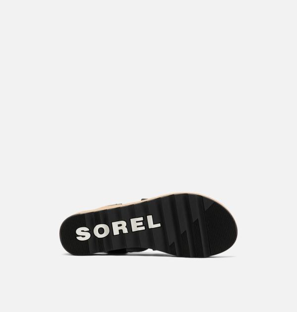 Sorel Shoes Women's Cameron Flatform Slingback Wedge Sandal-Black