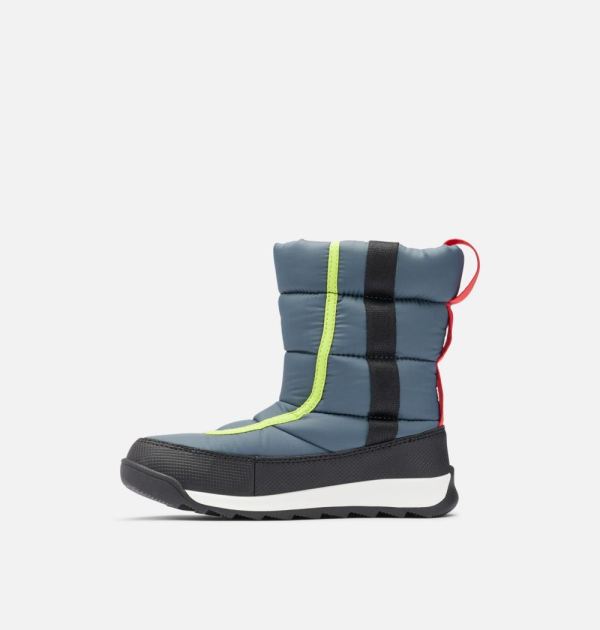 Sorel Shoes Youth Whitney II Puffy Mid Boot-Uniform Blue Cherrybomb