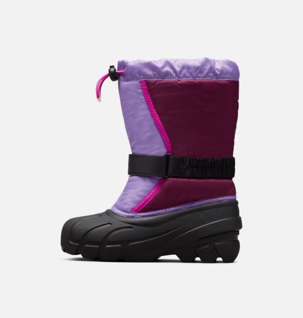 Sorel Shoes Youth Flurry Boot-Purple Dahlia Paisley Purple
