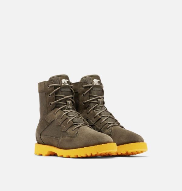 Sorel Shoes Women's Caribou OTM Bootie-Alpine Tundra Cyber Yellow