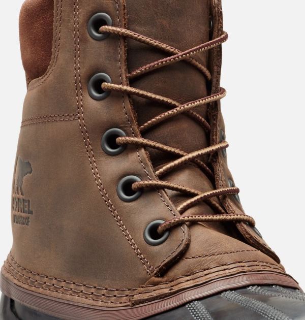 Sorel Shoes Mens Cheyanne II Lace Duck Boot-Tobacco Black