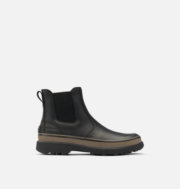 Sorel Shoes Men's Caribou Chelsea Boot-Black Mud