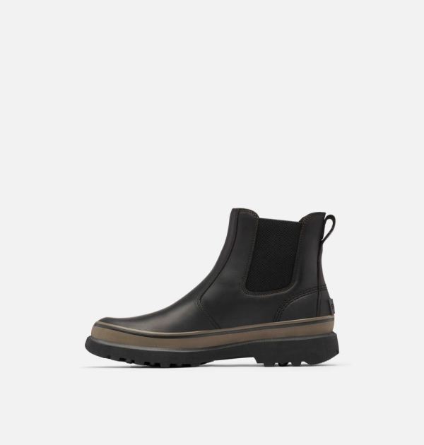 Sorel Shoes Men's Caribou Chelsea Boot-Black Mud