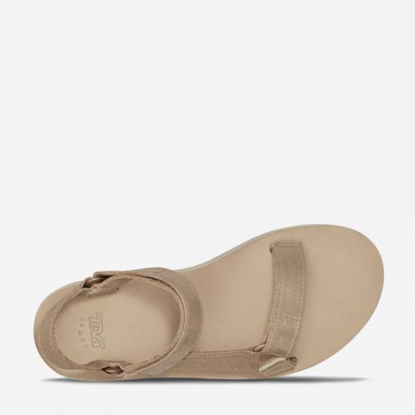 Teva | Women's Flatform Universal Leather - METALLIC CHAMPAGNE