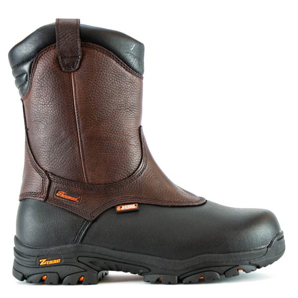 Thorogood Crossover Series - Waterproof 8" Composite Safety Toe - Black Armor Coated - Pull-on Wellington