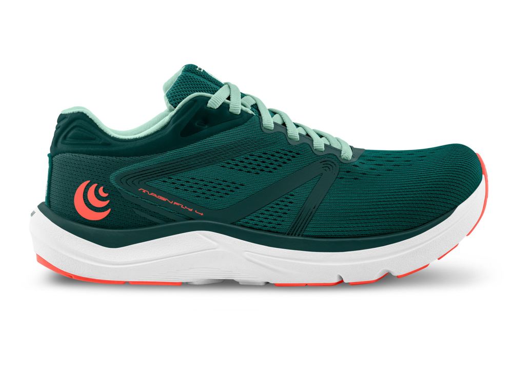 TOPO MEN'S MAGNIFLY 4-Emerald/Coral