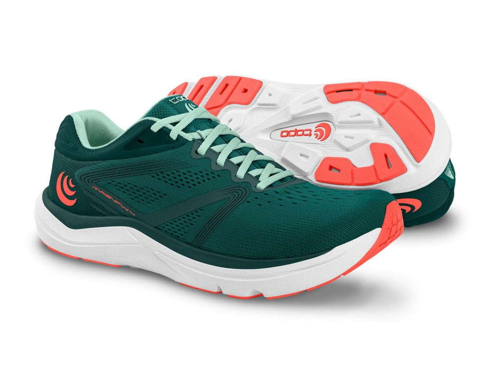 TOPO MEN'S MAGNIFLY 4-Emerald/Coral