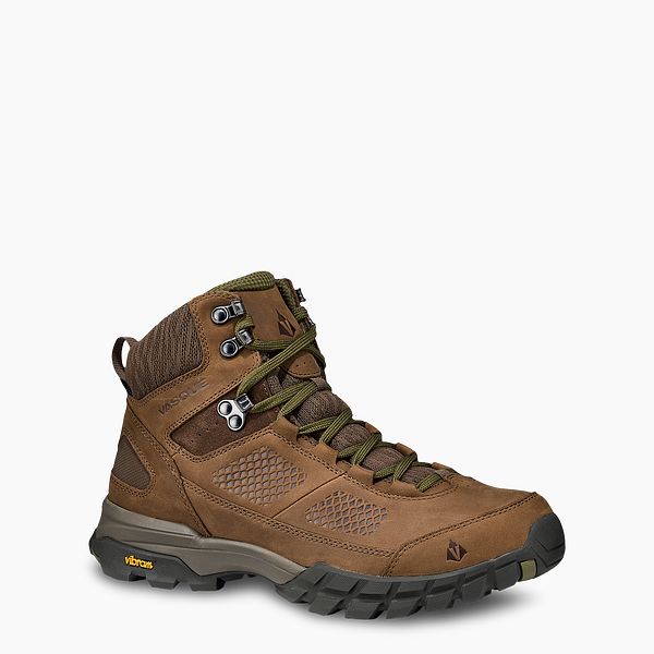 VASQUE BOOTS TALUS AT ULTRADRY MEN'S WATERPROOF HIKING BOOT IN BROWN/GREEN