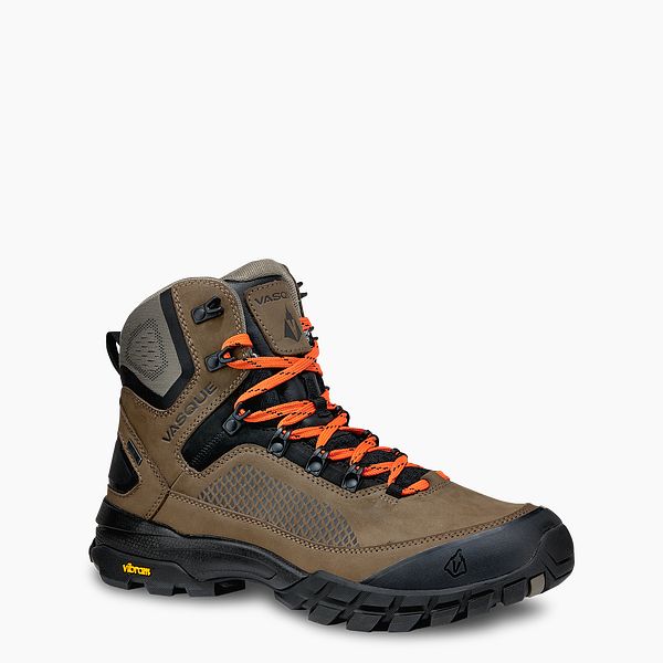 VASQUE BOOTS TALUS XT GTX MEN'S WATERPROOF HIKING BOOT IN BROWN/ORANGE