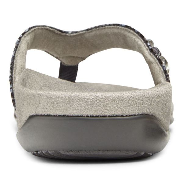 Vionic | Women's Lucia Toe Post Sandal - Slate Grey Snake