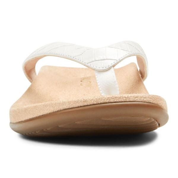 Vionic | Women's Dillon Toe Post Sandal - White Croc