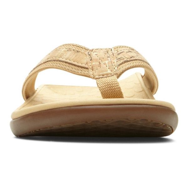 Vionic | Women's Tide II Toe Post Sandal - Gold Cork