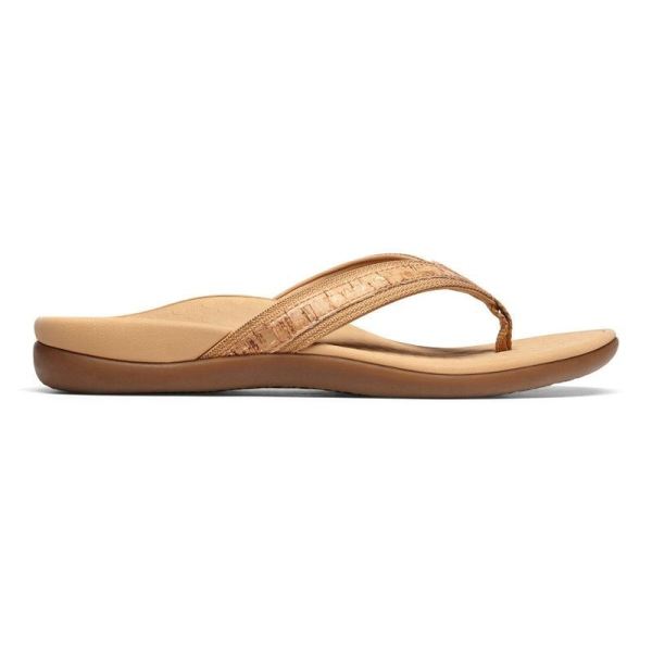 Vionic | Women's Tide II Toe Post Sandal - Gold Cork